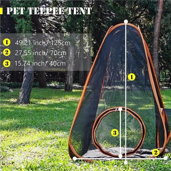 6-in-1 Outdoor Cat Tent with Cat Tunnel, Cat Playpen Play Tents - Picture 5 of 6